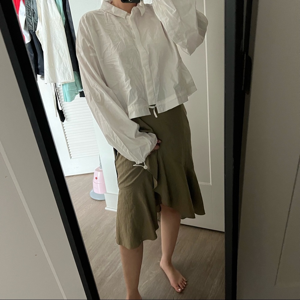 grey lab drawstring blouse